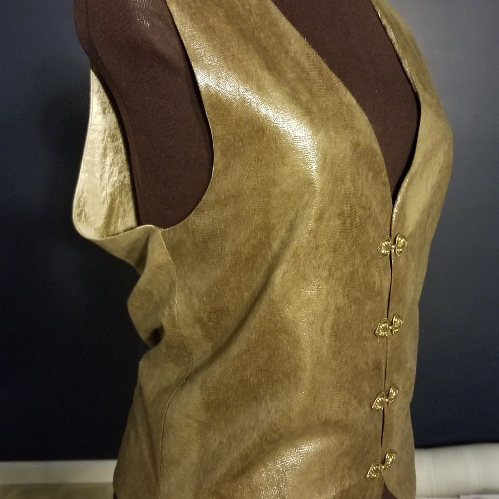 Faux Leather Vest Tailored Made for the runway by Gwenevere